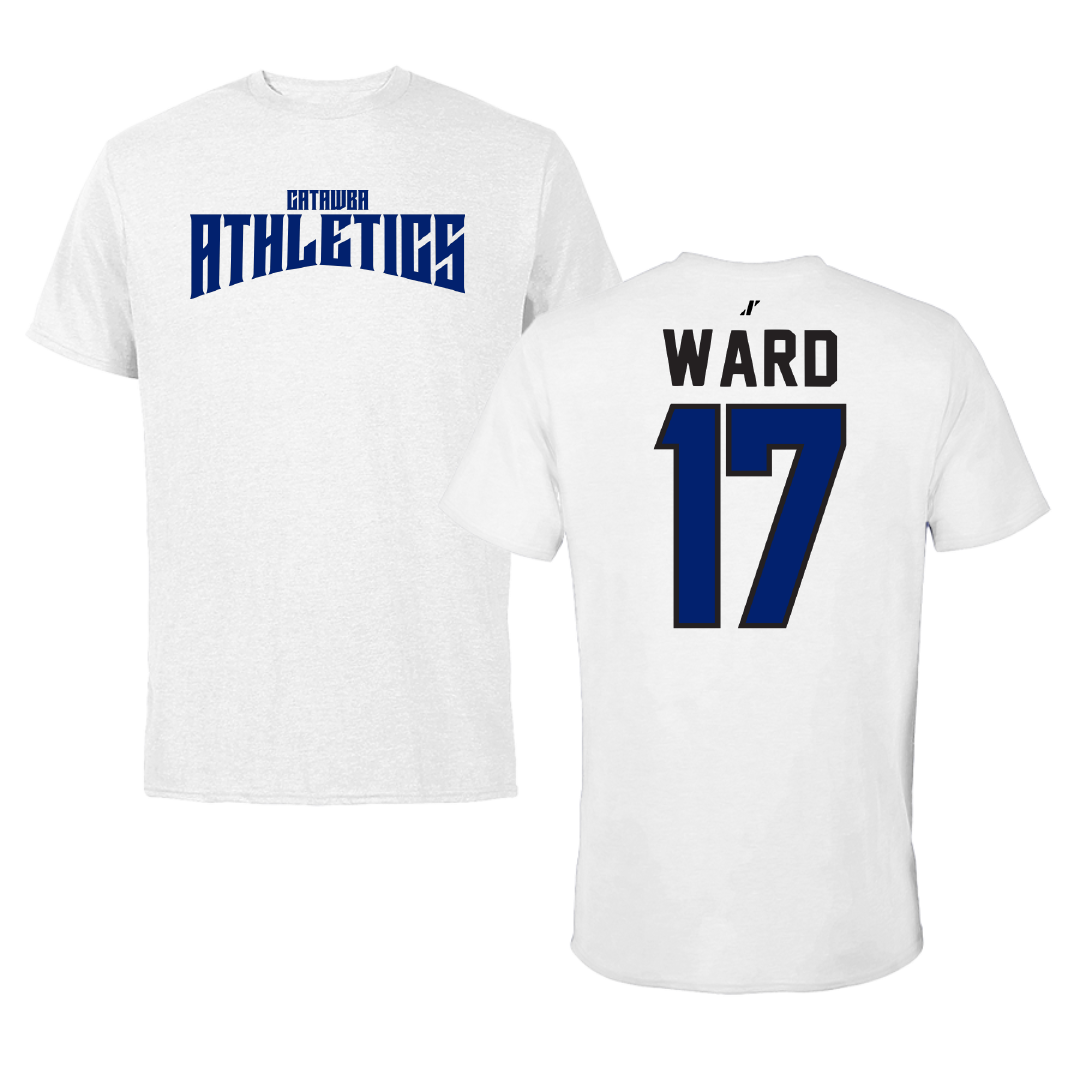 Catawba College Soccer White Classic Tee - #17 Summer Ward