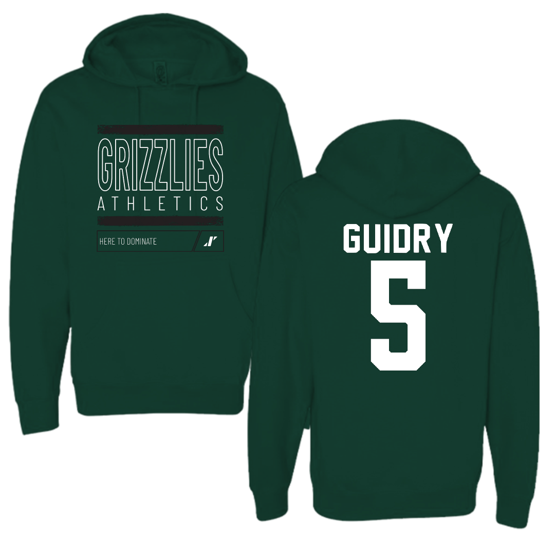 Adams State University Basketball Forest Green Dominate Hoodie - #5 Jerrick Guidry