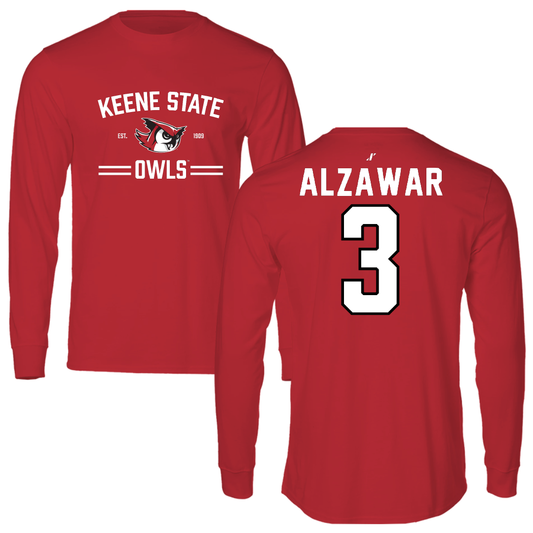 Keene State College Soccer Red General Long Sleeve - #3 Ali Alzawar