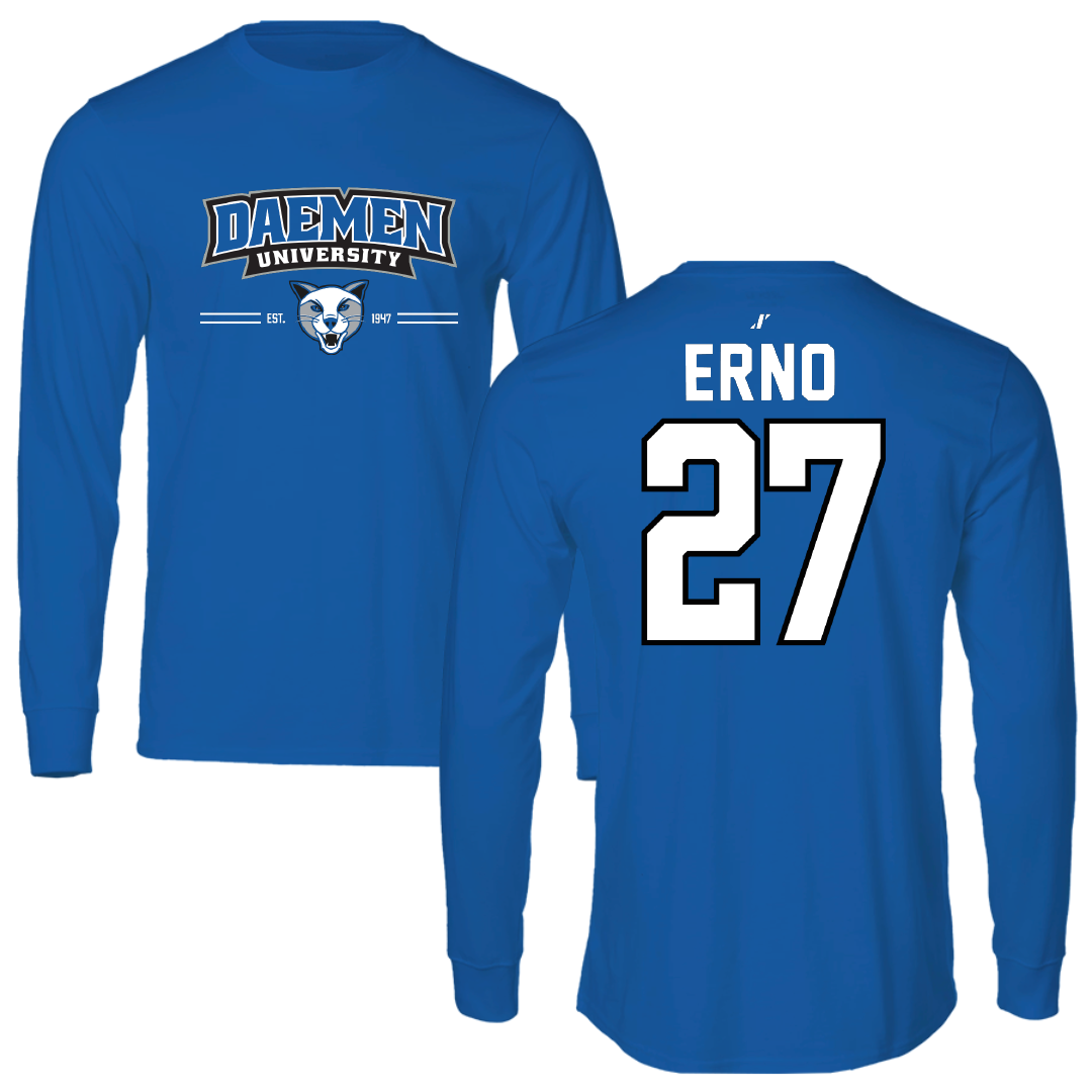 Daemen University Soccer Blue General Performance Long Sleeve - #27 Madeleine Erno