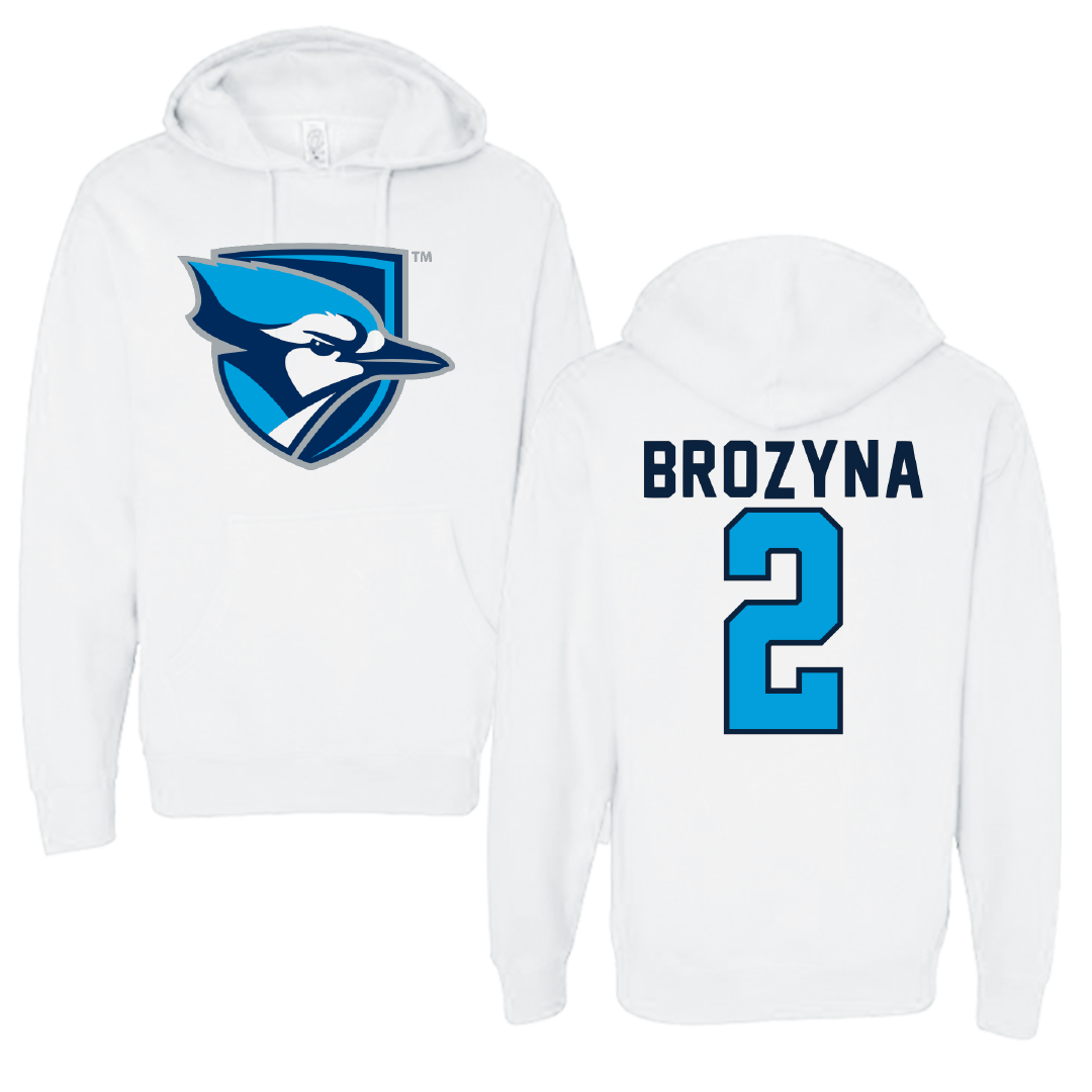 Elmhurst University Baseball White Hoodie - #2 Nolan Brozyna