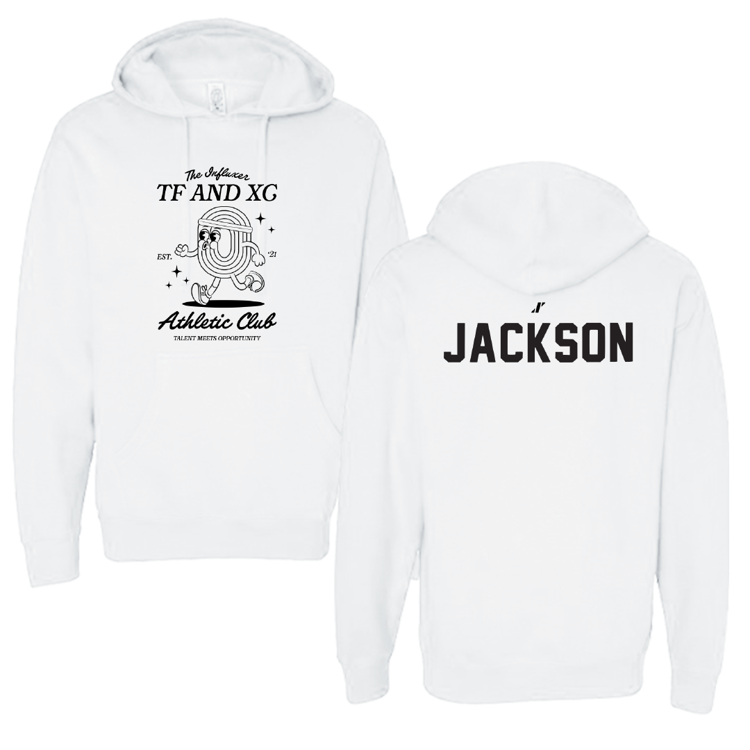 TF and XC White Influxer Athletic Club Hoodie - Jyquan Jackson