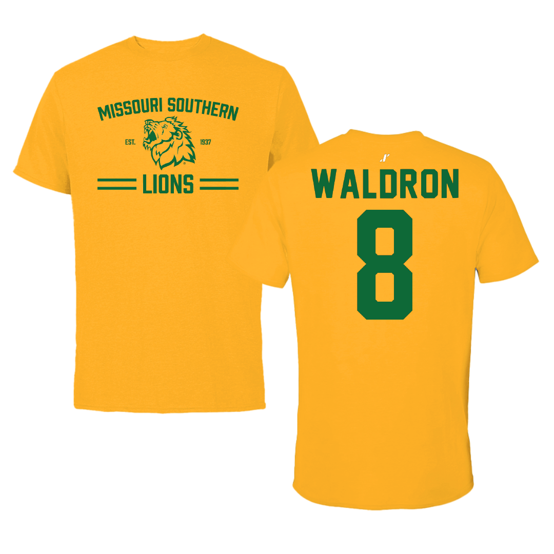 Missouri Southern State University Soccer Gold General Performance Tee - #8 Lainey Waldron