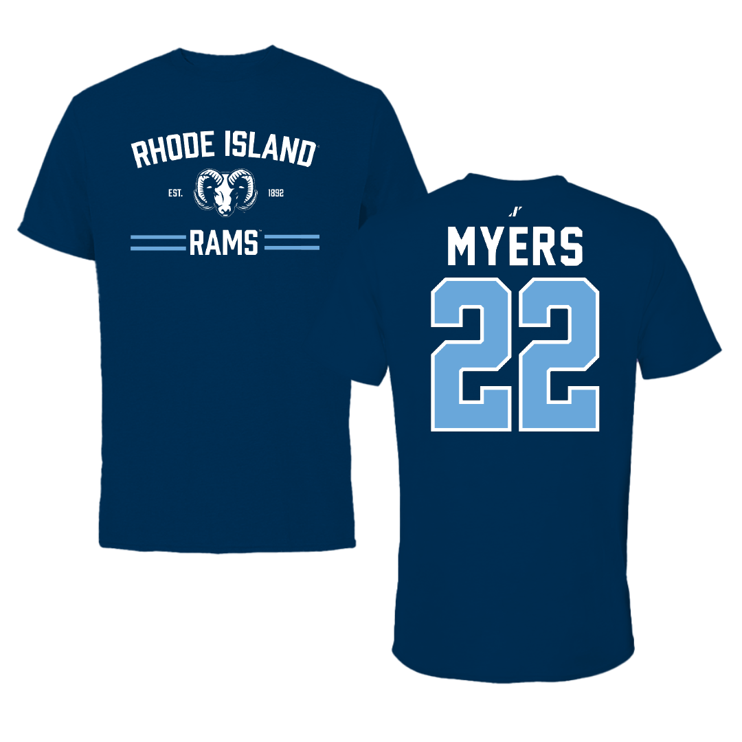 University of Rhode Island Lacrosse Navy General Tee - #22 Brinley Myers