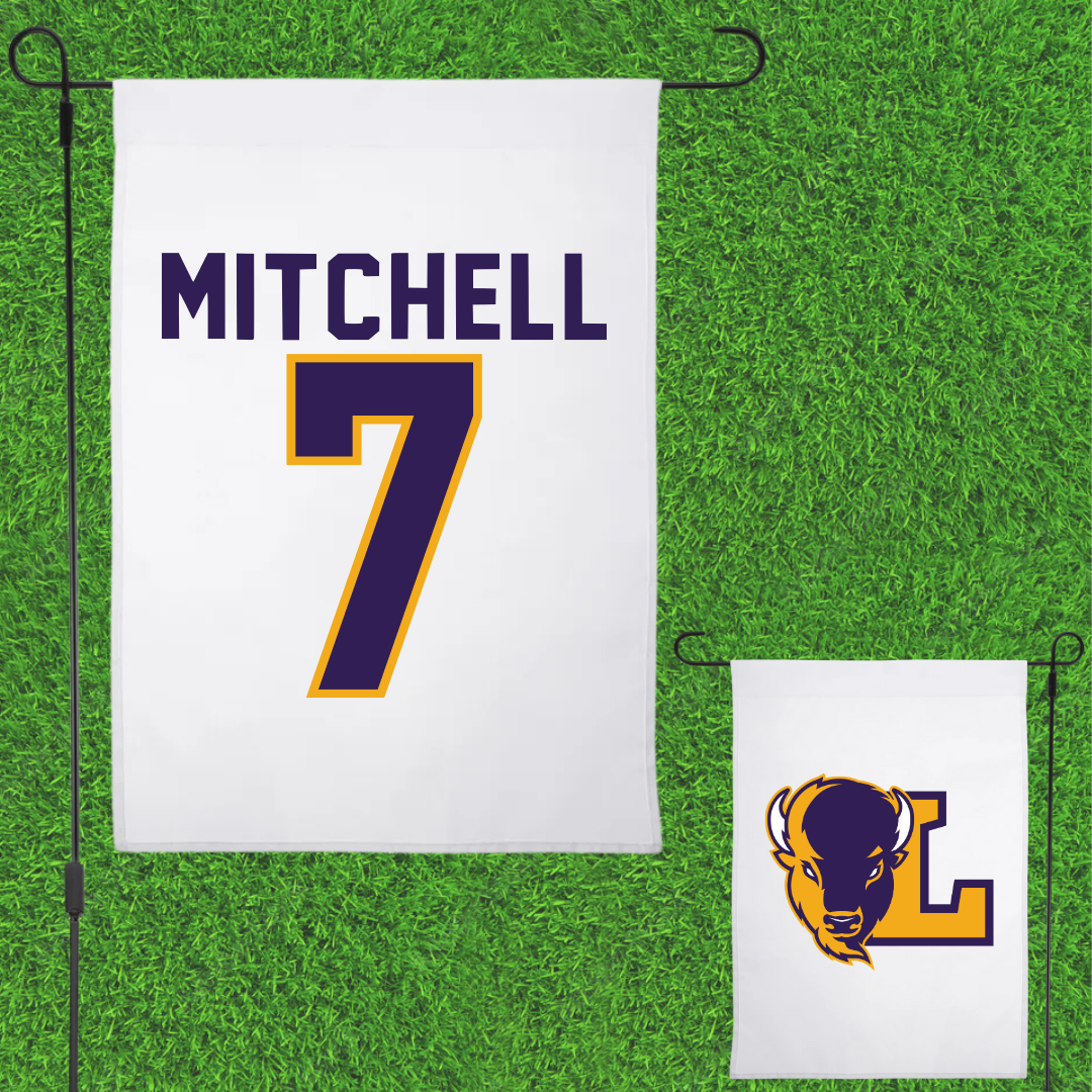 Lipscomb University Baseball White Garden Flag - #7 Joey Mitchell