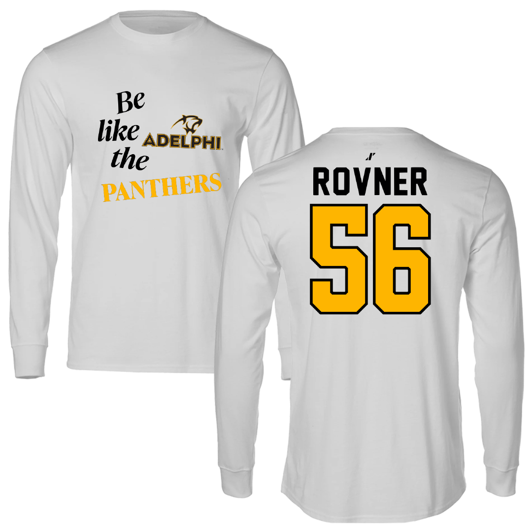 Adelphi University Baseball Light Gray Be Like Us Long Sleeve - #56 Zach Rovner