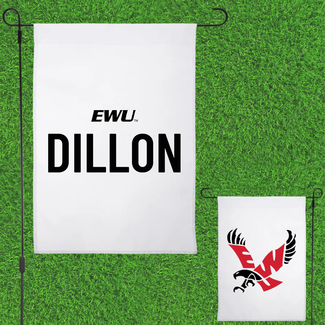 Eastern Washington University Tennis White Garden Flag - Drew Dillon