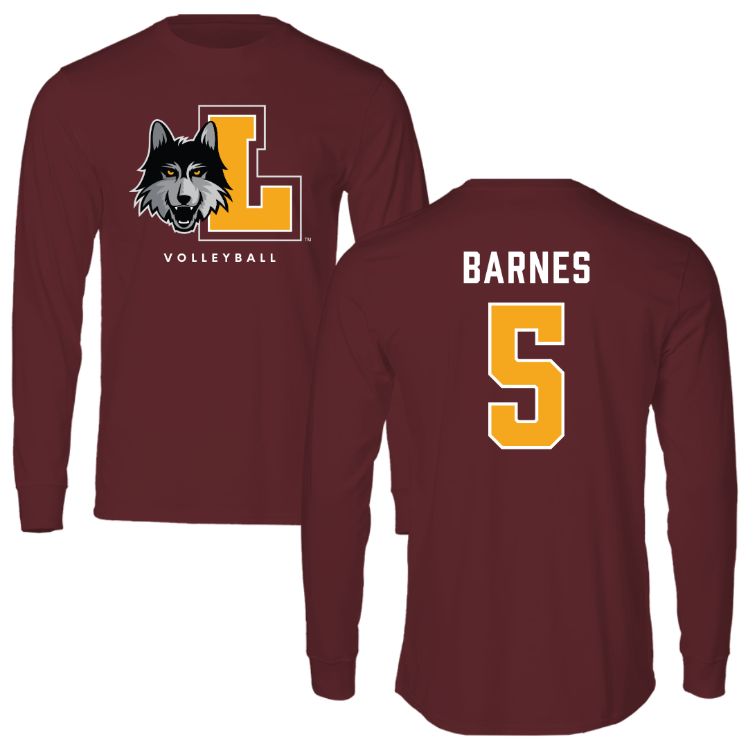 Loyola University-Chicago Volleyball Maroon Mascot Performance Long Sleeve - #5 Addie Barnes