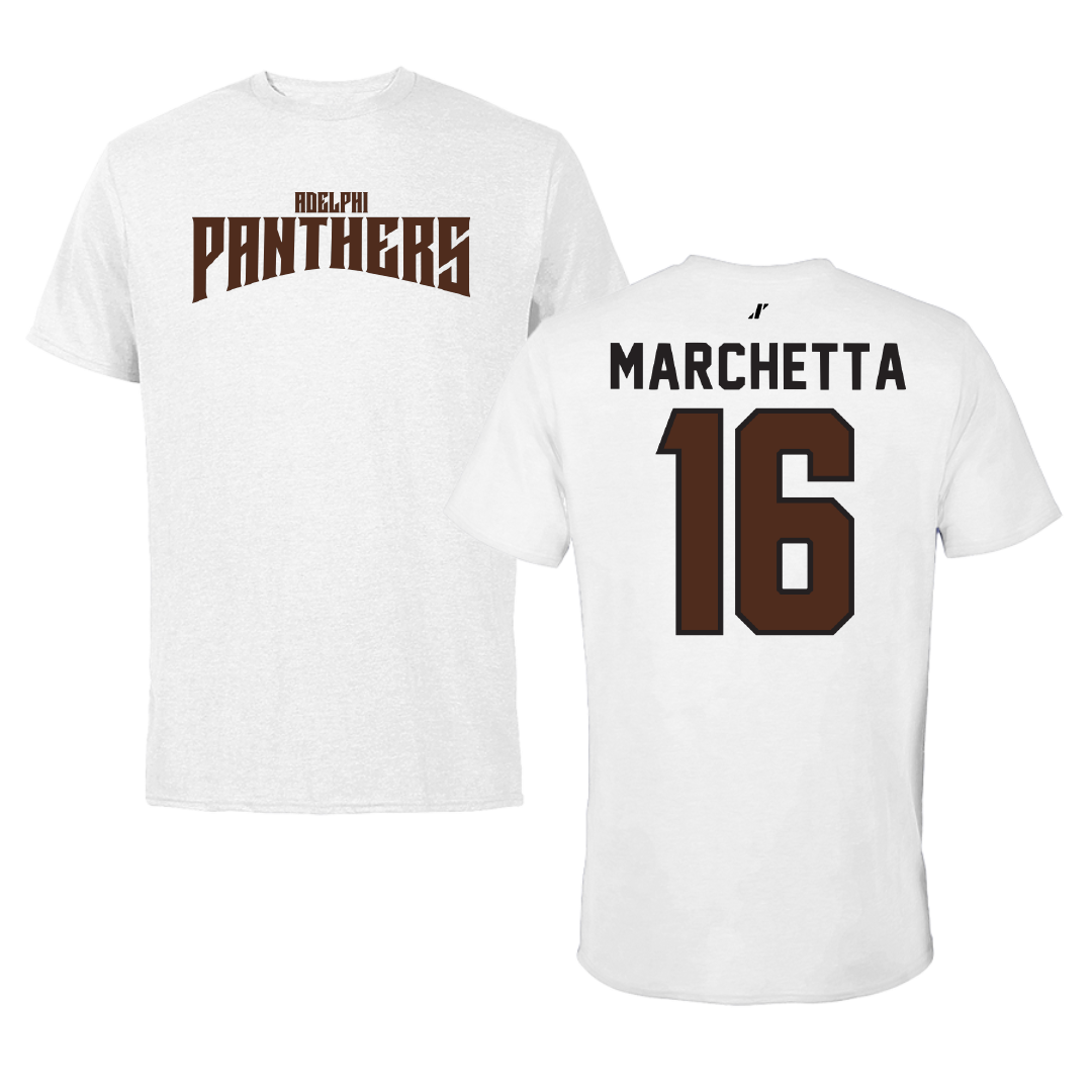 Adelphi University Lacrosse White Classic Performance Tee - #16 Madison Marchetta