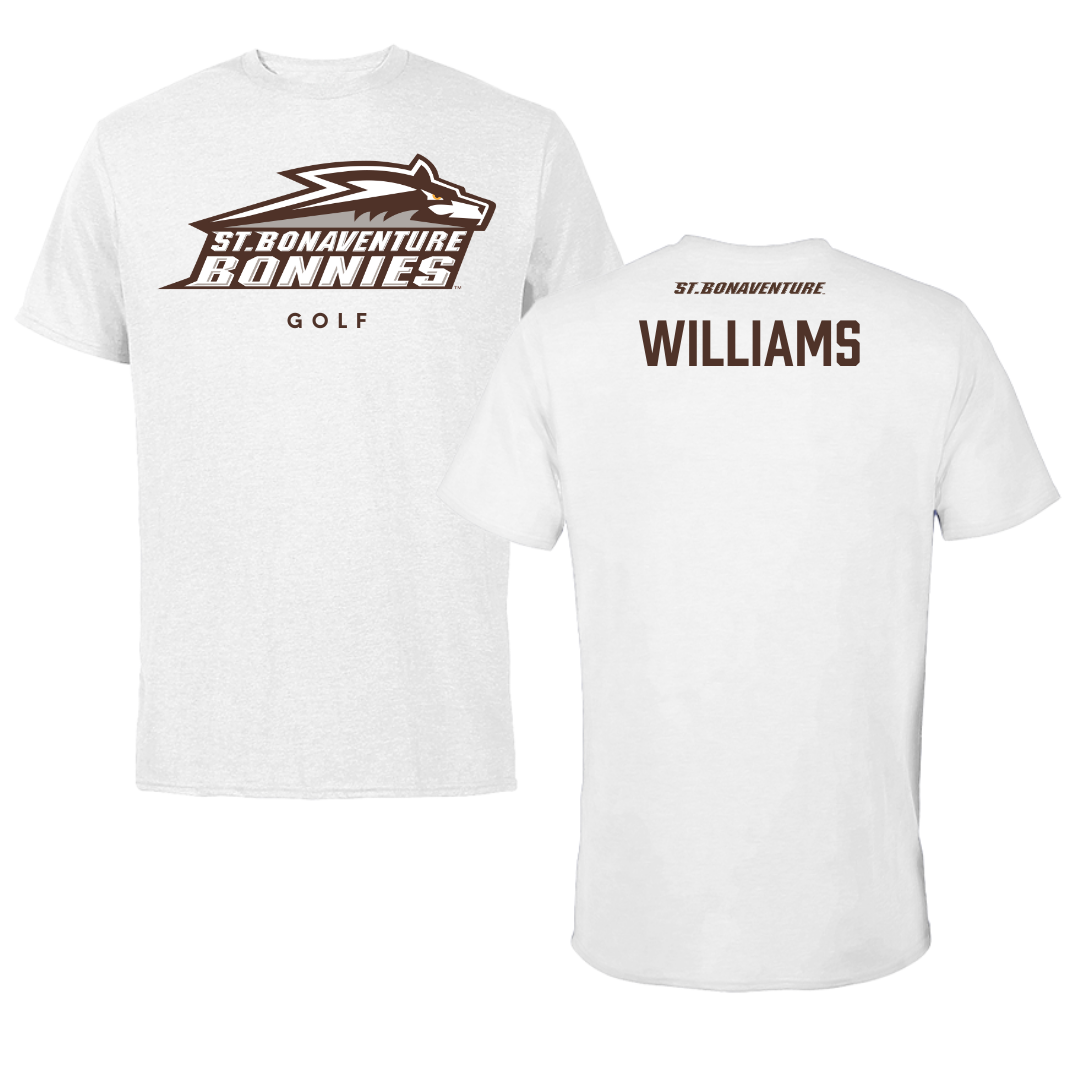 St. Bonaventure University Golf White Tee - Gabe Williams
