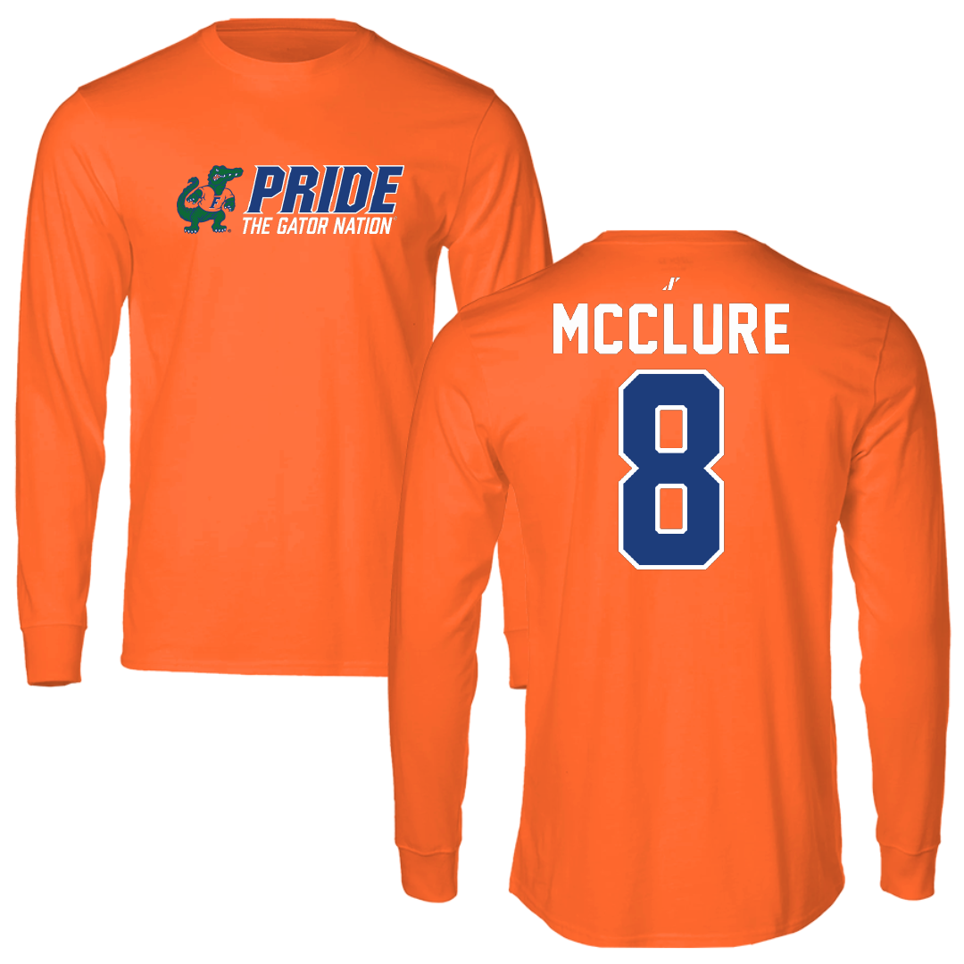 University of Florida Soccer Orange General Long Sleeve - #8 Charlotte McClure