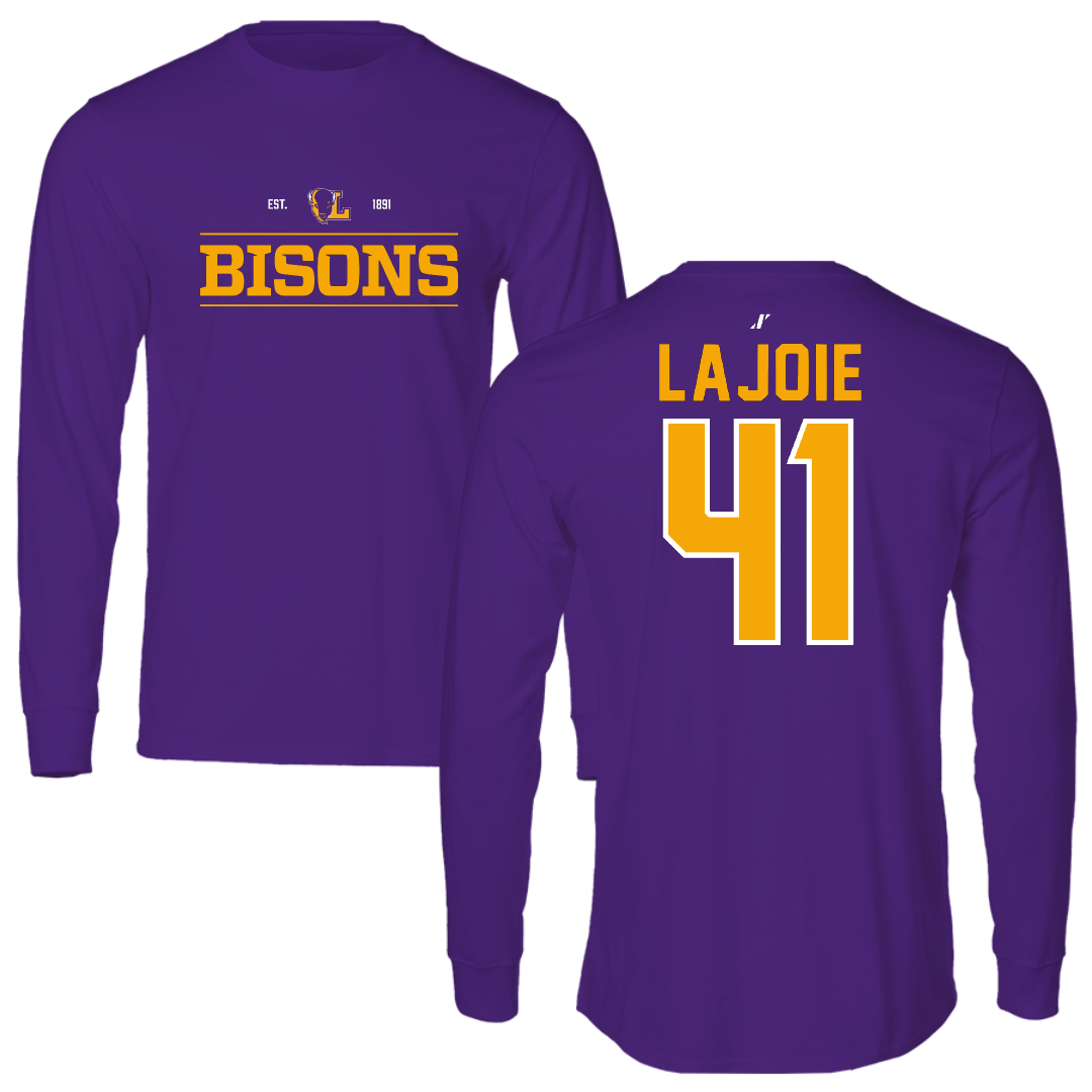 Lipscomb University Baseball Purple General Performance Long Sleeve - #41 Josh Lajoie