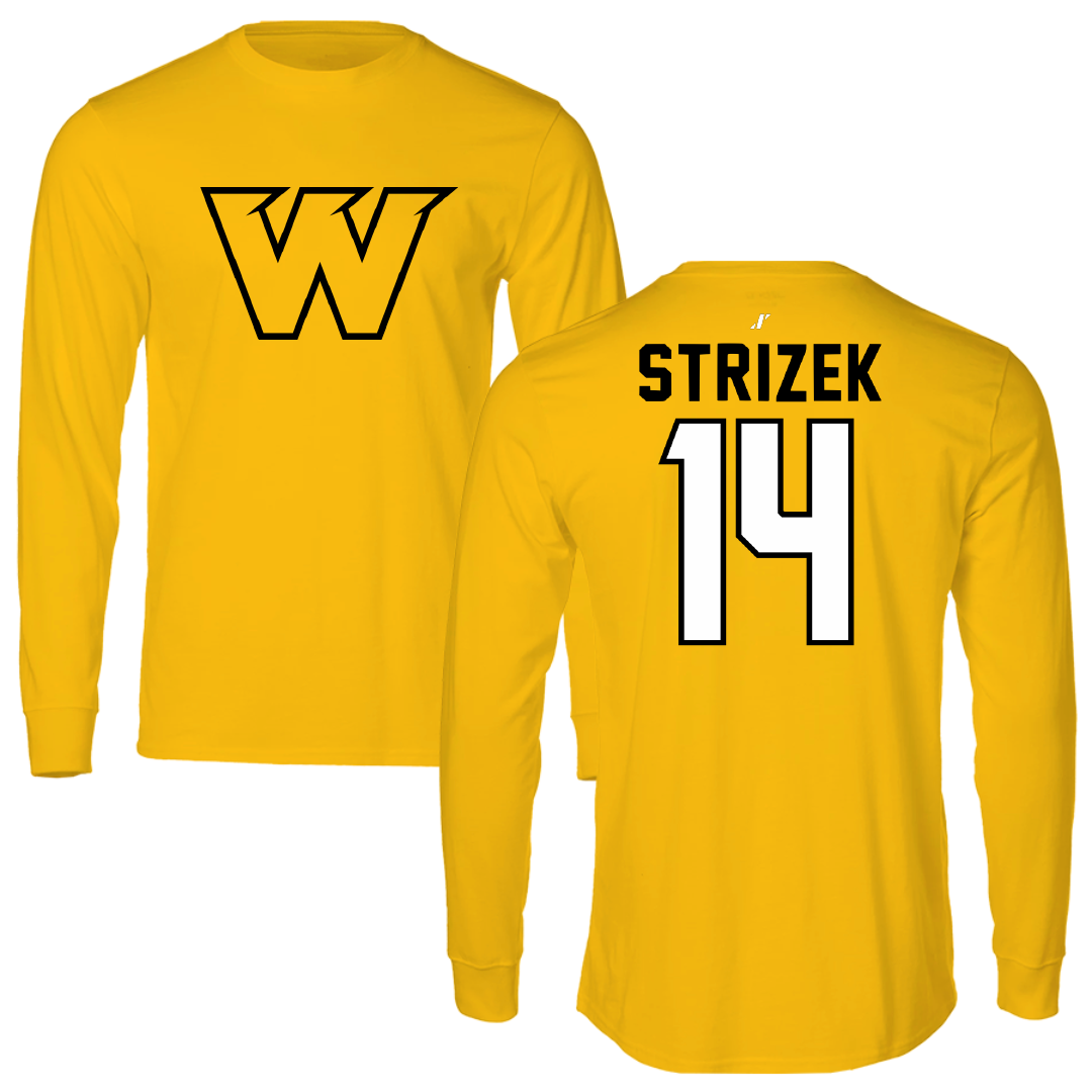 Wayne State College (Nebraska) Baseball Gold Long Sleeve - #14 Noah Strizek
