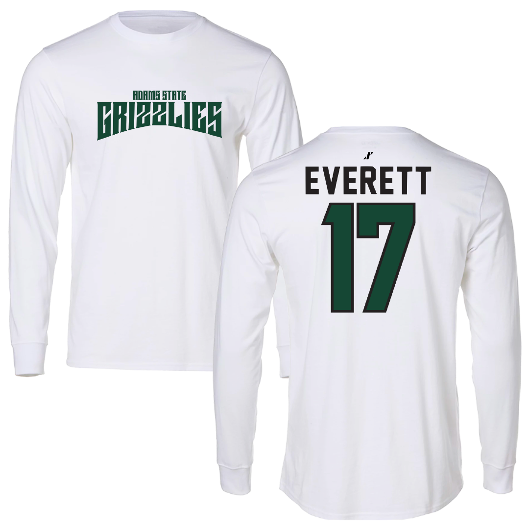 Adams State University Soccer White Classic Performance Long Sleeve - #17 Madeline Everett