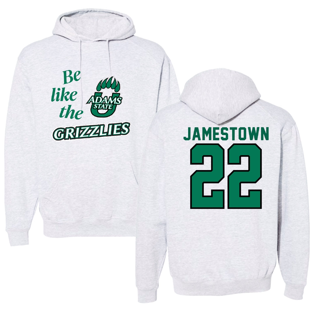 Adams State University Basketball Light Gray Be Like Us Hoodie - #22 Tajaun Jamestown