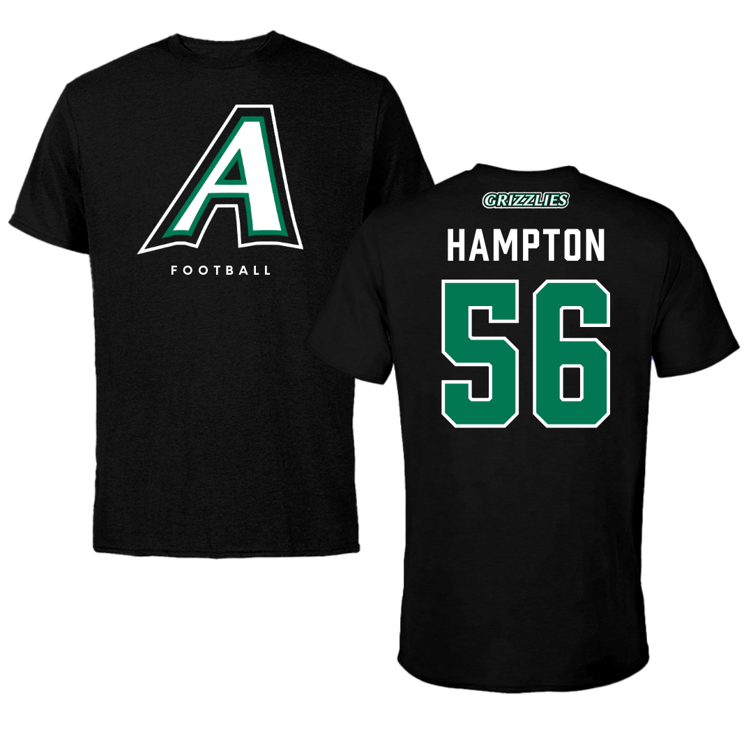 Adams State University Football Black Block Tee - #56 Jacob Hampton