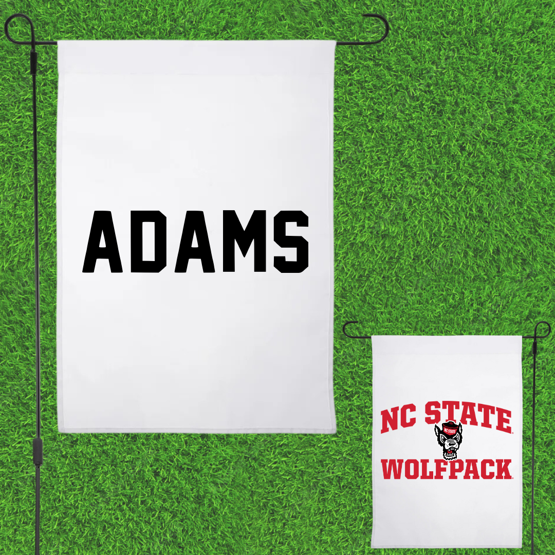 North Carolina State University TF and XC White Garden Flag - Tyson Adams