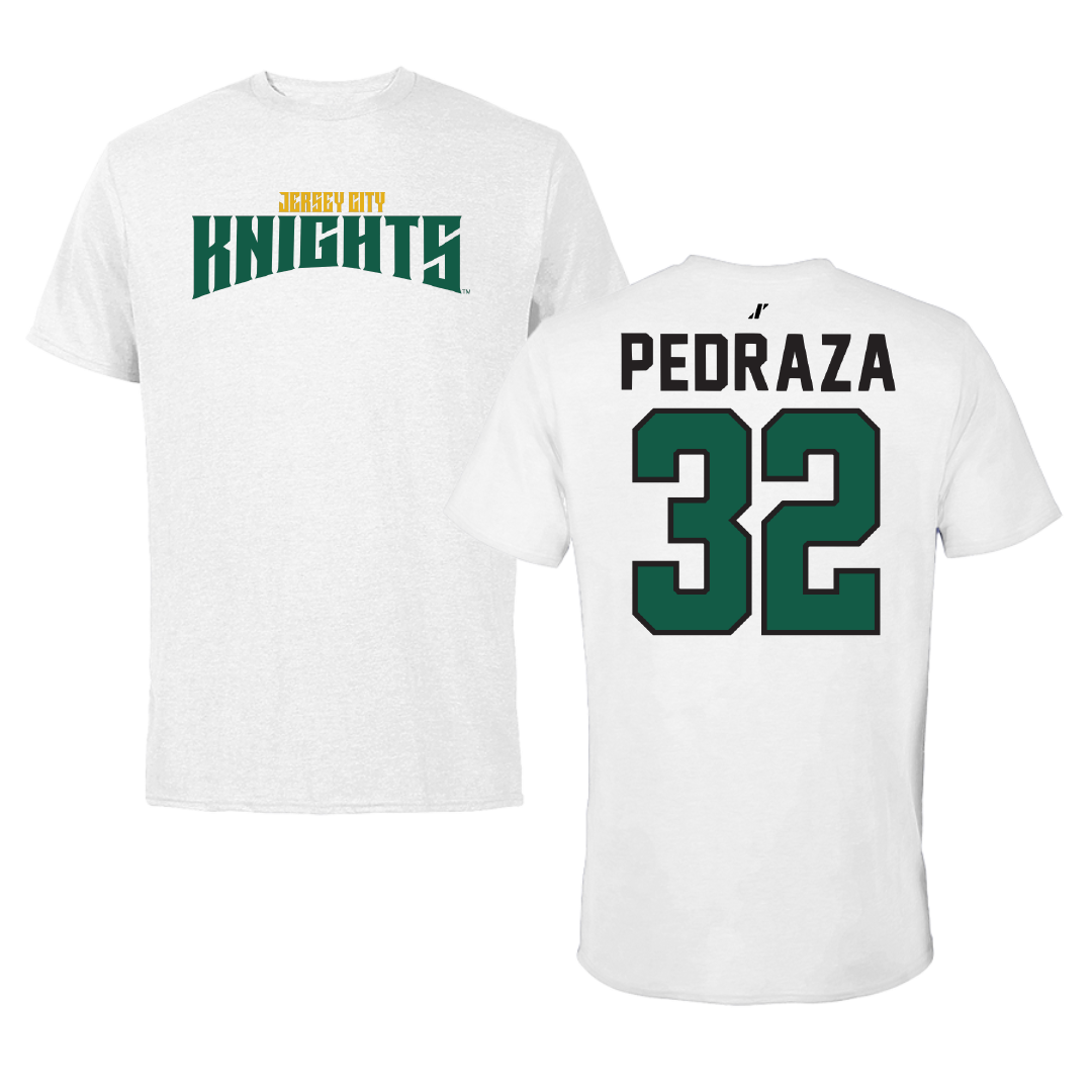 New Jersey City University Soccer White Classic Tee - #32 Christopher Pedraza