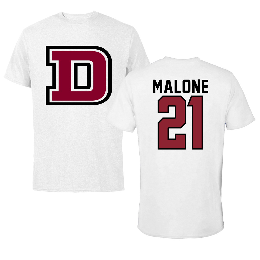 Dean College Volleyball White Tee - #21 Sophie Malone