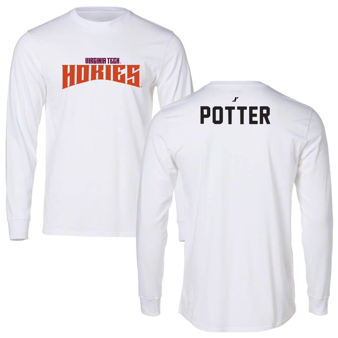 Virginia Tech Cheer White Classic Performance Long Sleeve - Maddox Potter