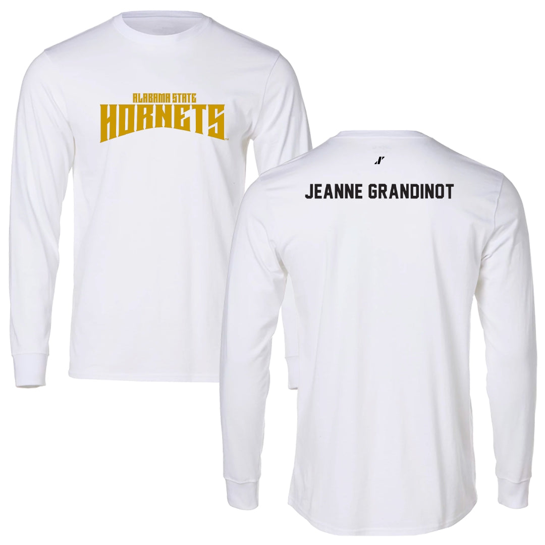 Alabama State University Tennis White Classic Performance Long Sleeve - David Jeanne Grandinot