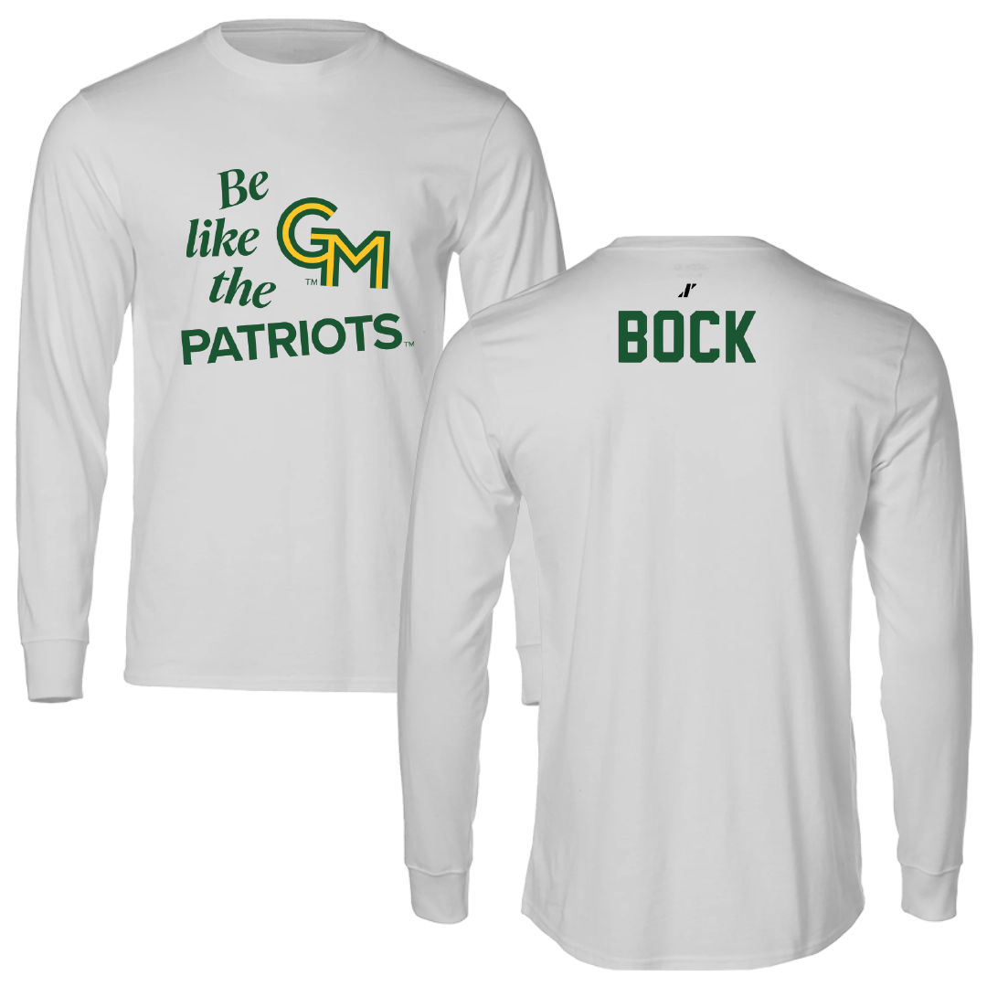 George Mason University Swimming & Diving Light Gray Be Like Us Long Sleeve - Michael Bock