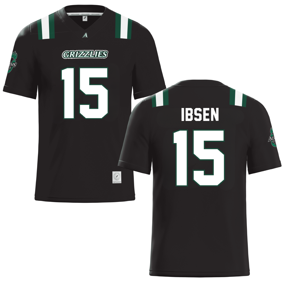 Adams State University Black Football Jersey - #15 Emily Ibsen