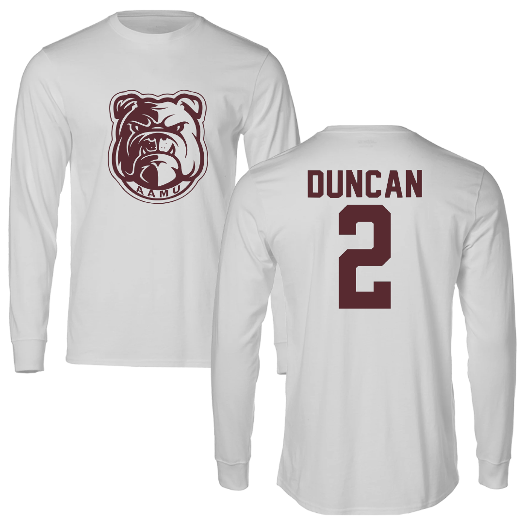 Alabama A&M University Baseball Light Gray Performance Long Sleeve - #2 Kylan Duncan