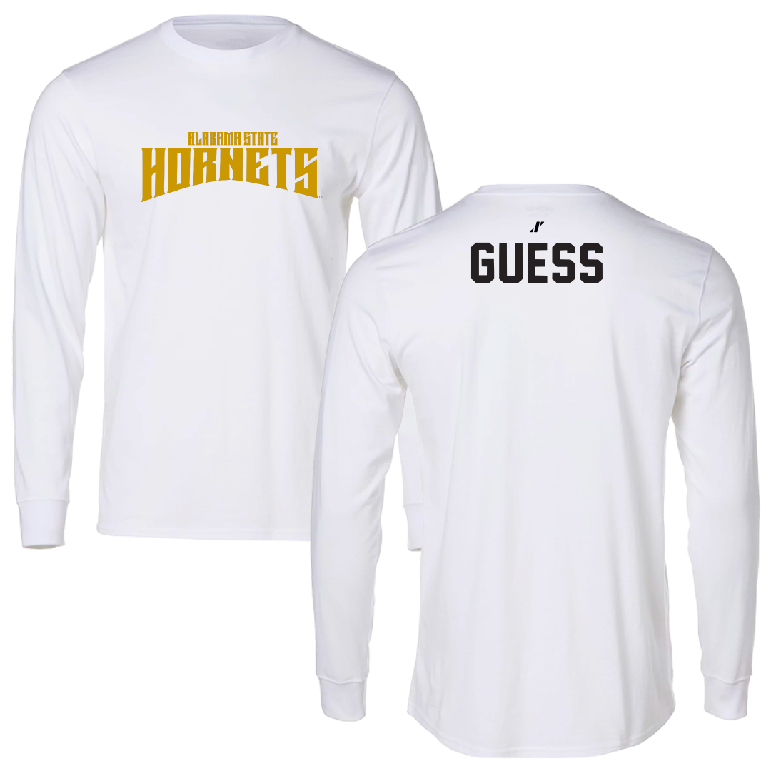 Alabama State University TF and XC White Classic Long Sleeve - Kaylie Guess