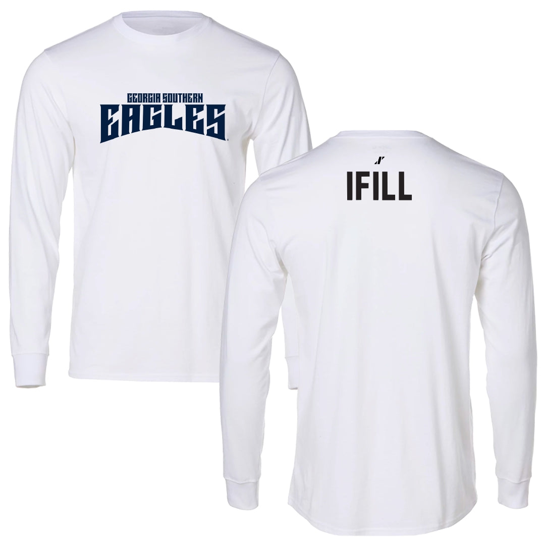 Georgia Southern University Swimming & Diving White Classic Performance Long Sleeve - Alyssa Ifill