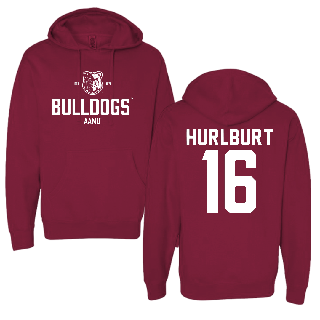 Alabama A&M University Baseball Maroon General Hoodie - #16 Evan Hurlburt
