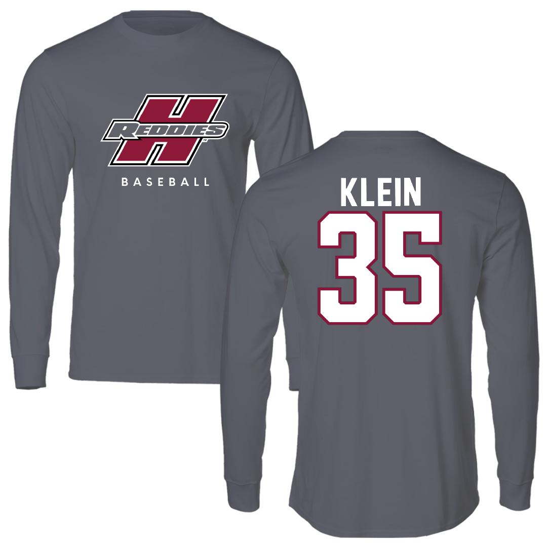 Henderson State University Baseball Gray Performance Long Sleeve - #35 Garrett Klein