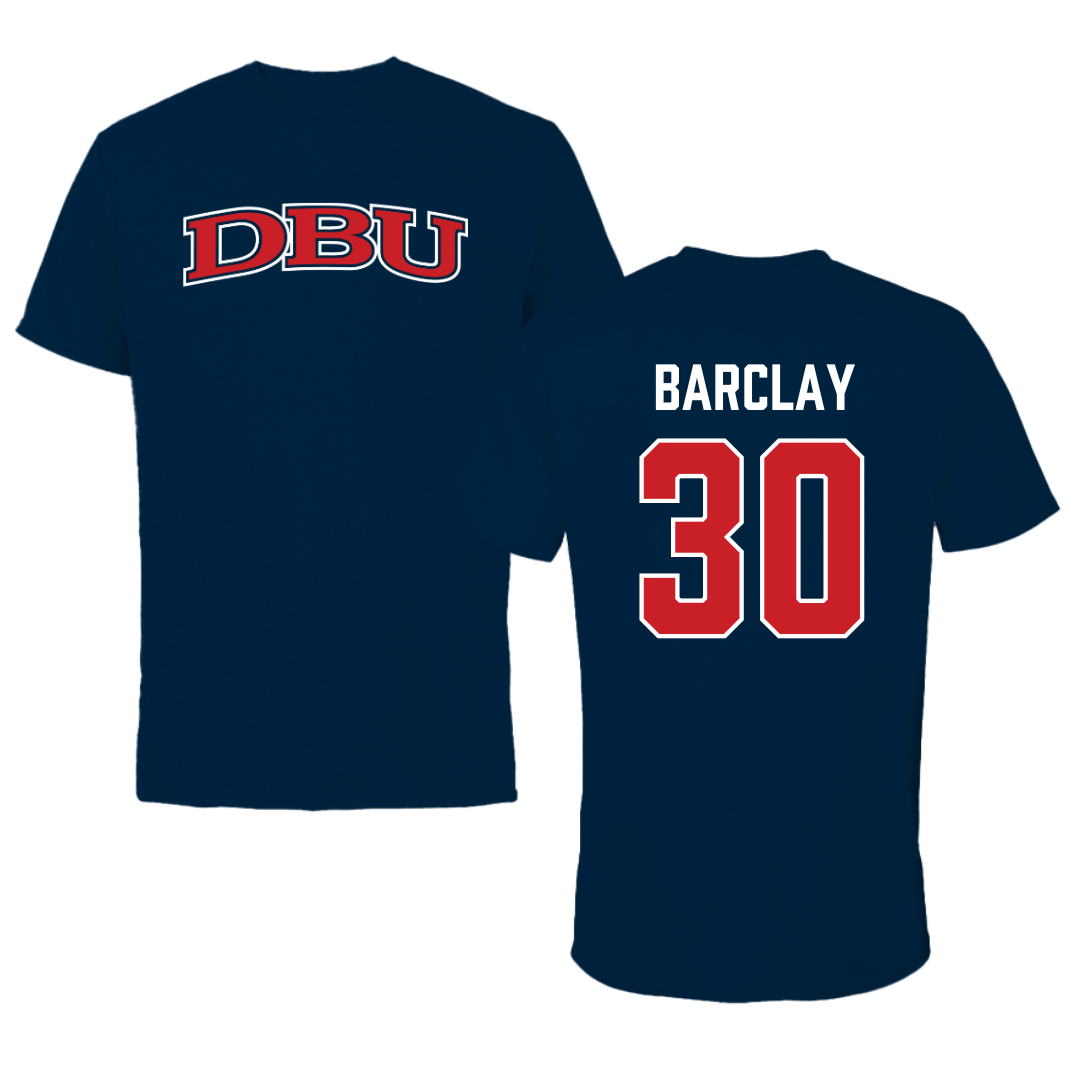 Dallas Baptist University Soccer Navy DBU Tee - #30 Paige Barclay