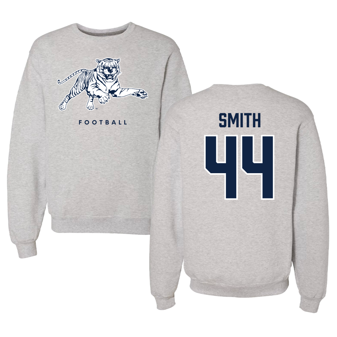 Jackson State University Football Gray Crewneck - #44 Kendarrius Smith