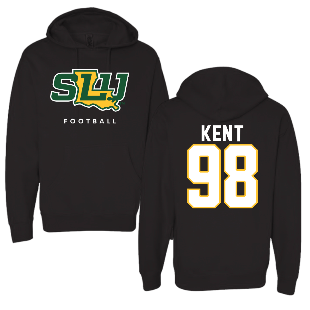 Southeastern Louisiana University Football Black Hoodie - #98 Austin Kent