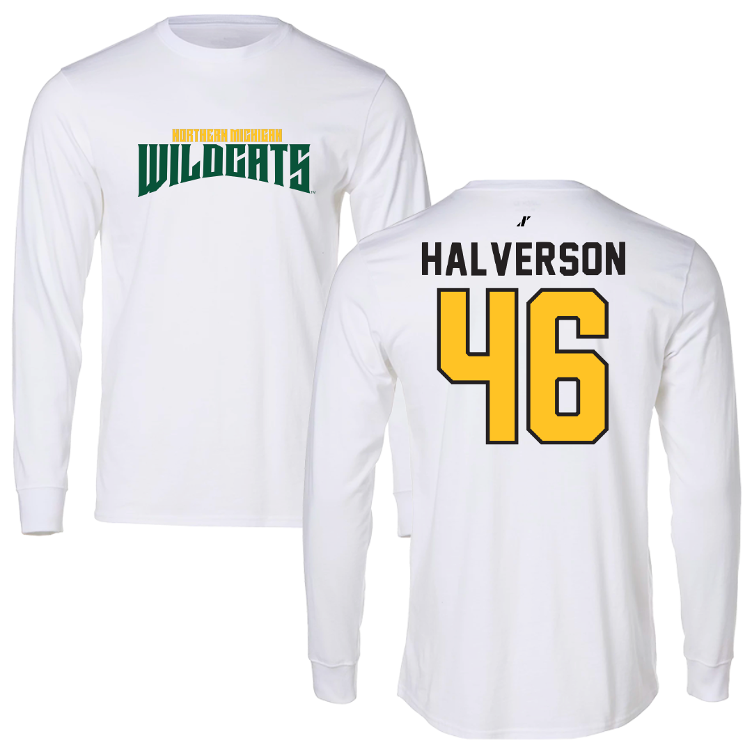 Northern Michigan University Football White Classic Long Sleeve - #46 Owen Halverson