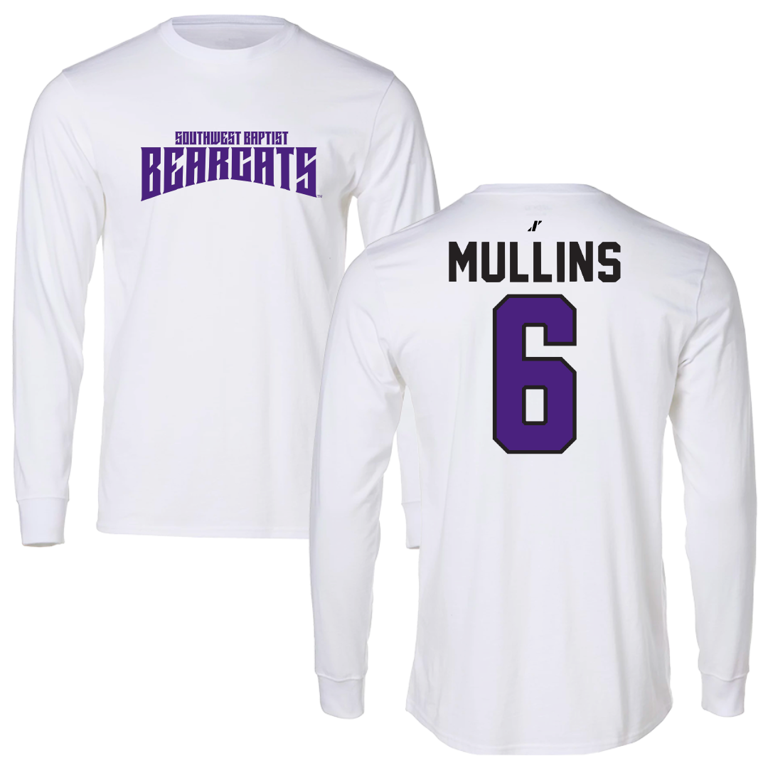 Southwest Baptist University Football White Classic Long Sleeve - #6 Canaan Mullins