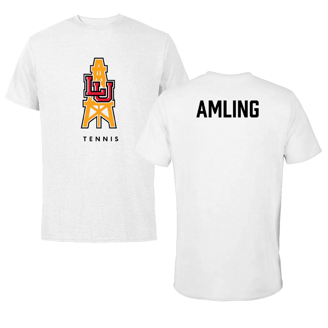 Lamar University Tennis White Performance Tee - Max Amling