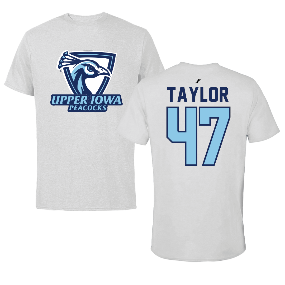 Upper Iowa University Soccer Light Gray Performance Tee - #47 Charlie Taylor