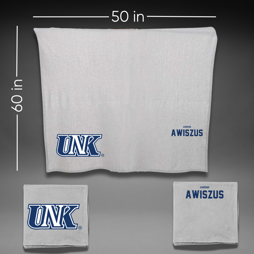 University of Nebraska at Kearney Wrestling Gray Blanket - Jacob Awiszus