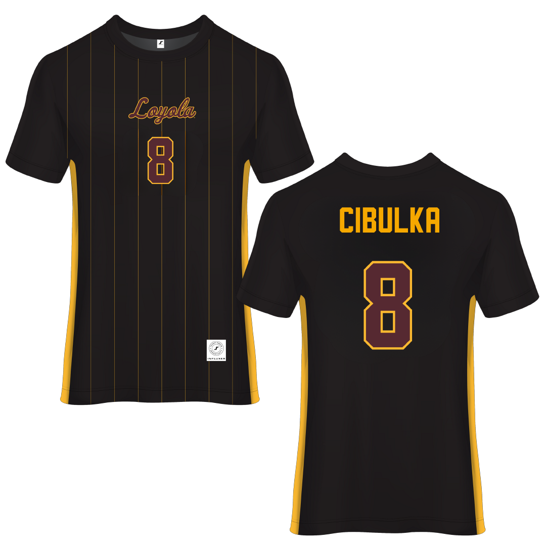 Loyola University-Chicago Black Soccer Jersey - #8 Jaimee Cibulka
