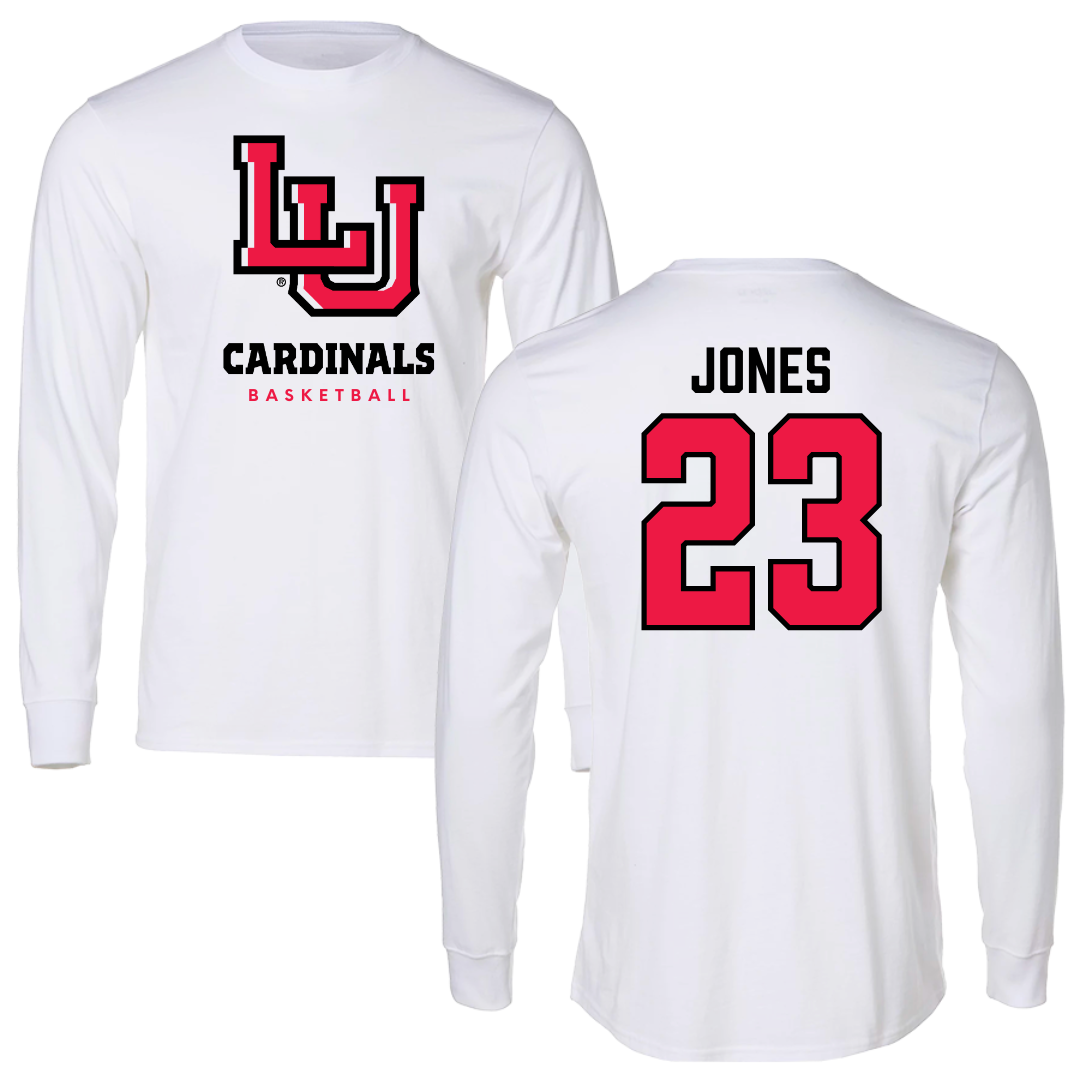 Lamar University Basketball White Performance Long Sleeve - #23 Elise Jones
