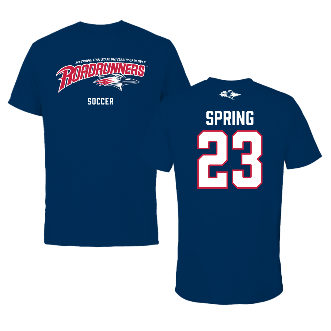 Metropolitan State University of Denver Soccer Navy Performance Tee - #23 Sami Spring