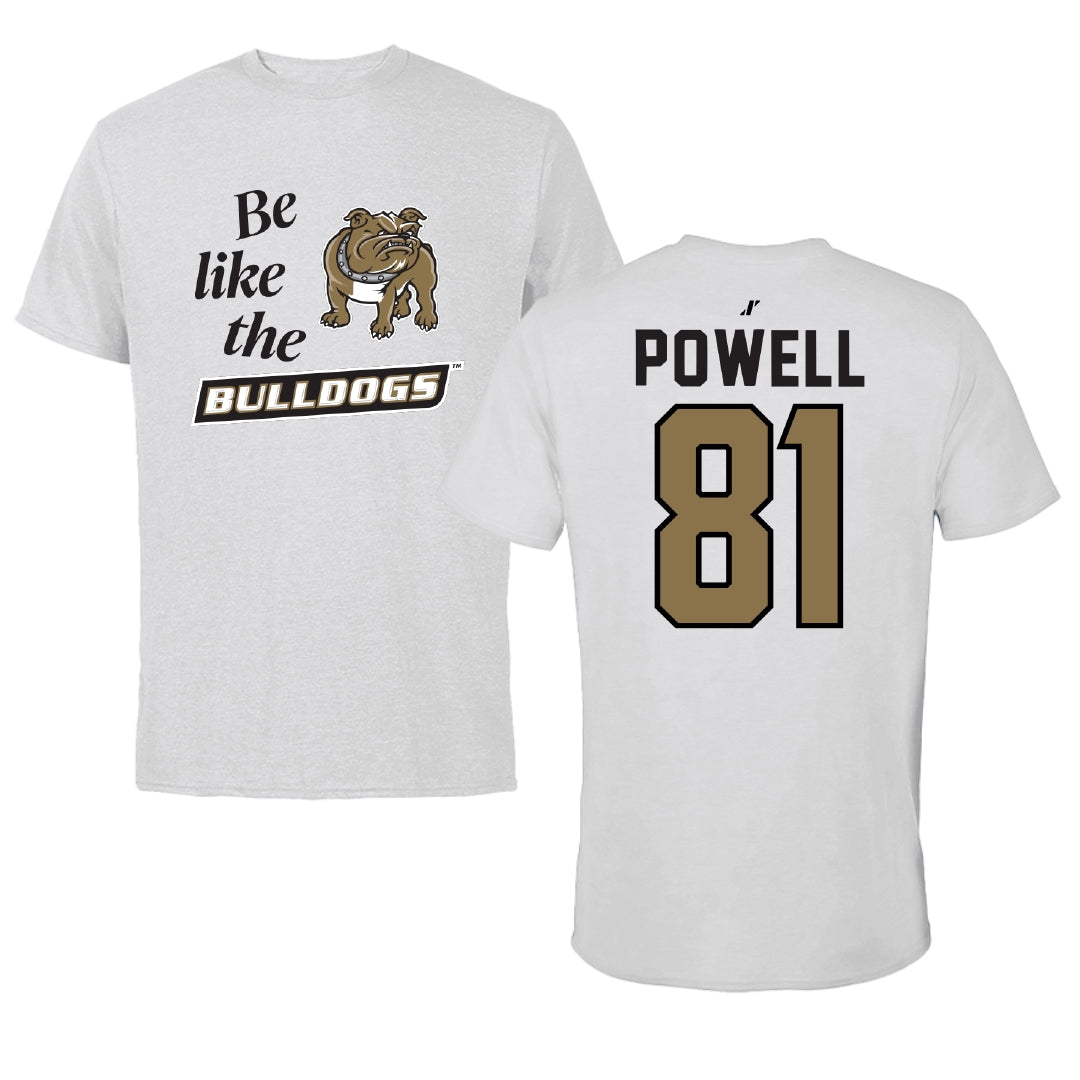 Bryant University Softball Light Gray Be Like Us Performance Tee - #81 Lexi Powell