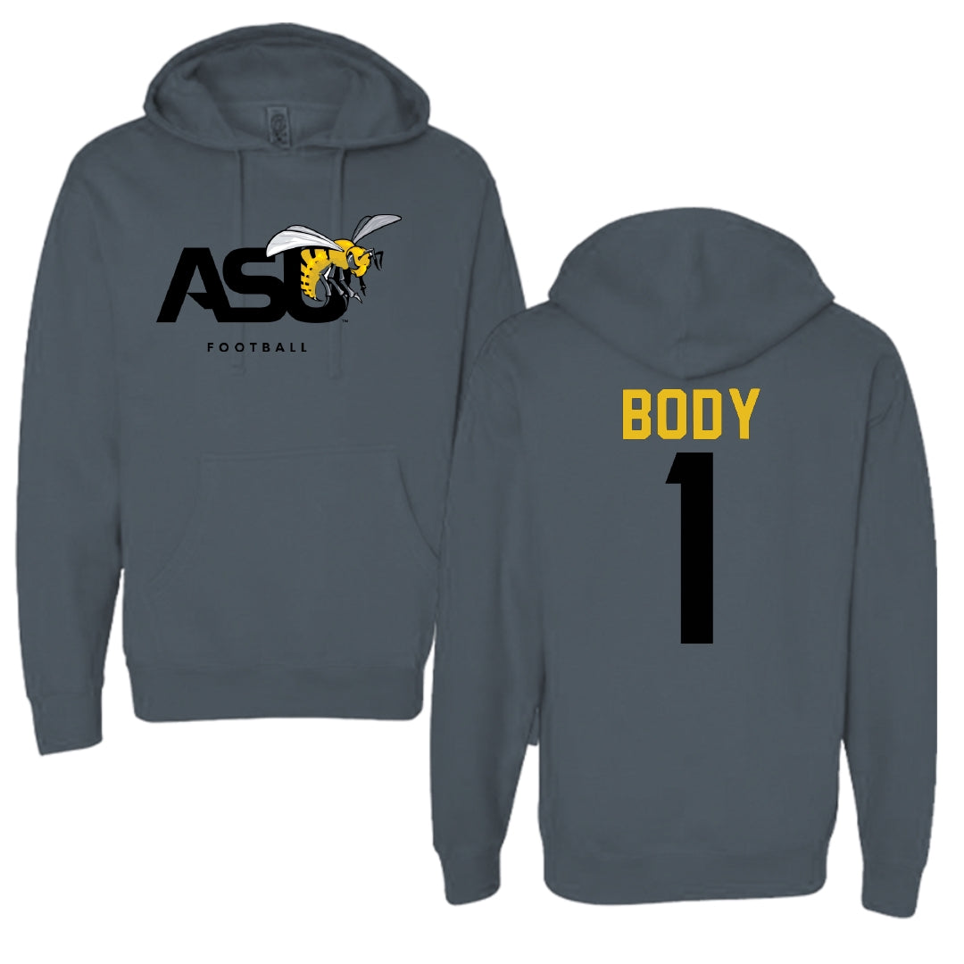 Alabama State University Football Dark Gray Hoodie - #1 Andrew Body