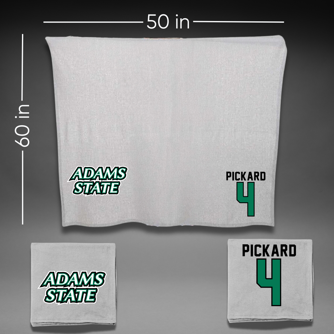 Adams State University Basketball Gray Blanket - #4 Mykaila Pickard