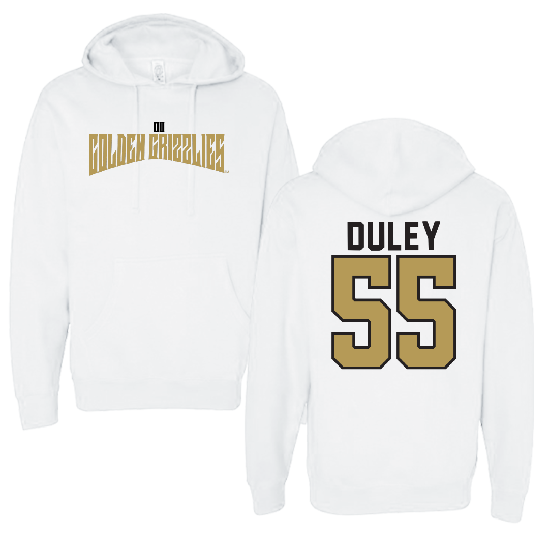 Oakland University Baseball White Classic Hoodie - #55 Daniel Duley