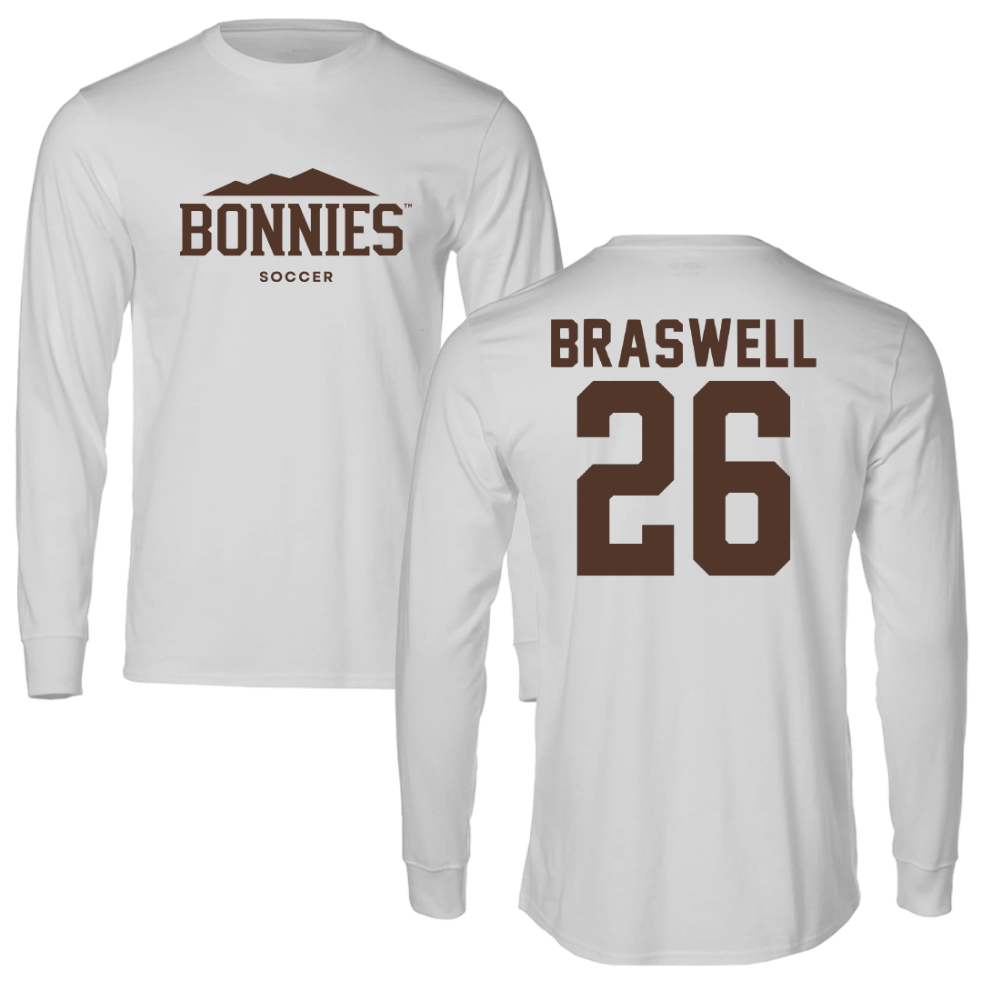 St. Bonaventure University Soccer Light Gray Performance Long Sleeve - #26 Avery Braswell