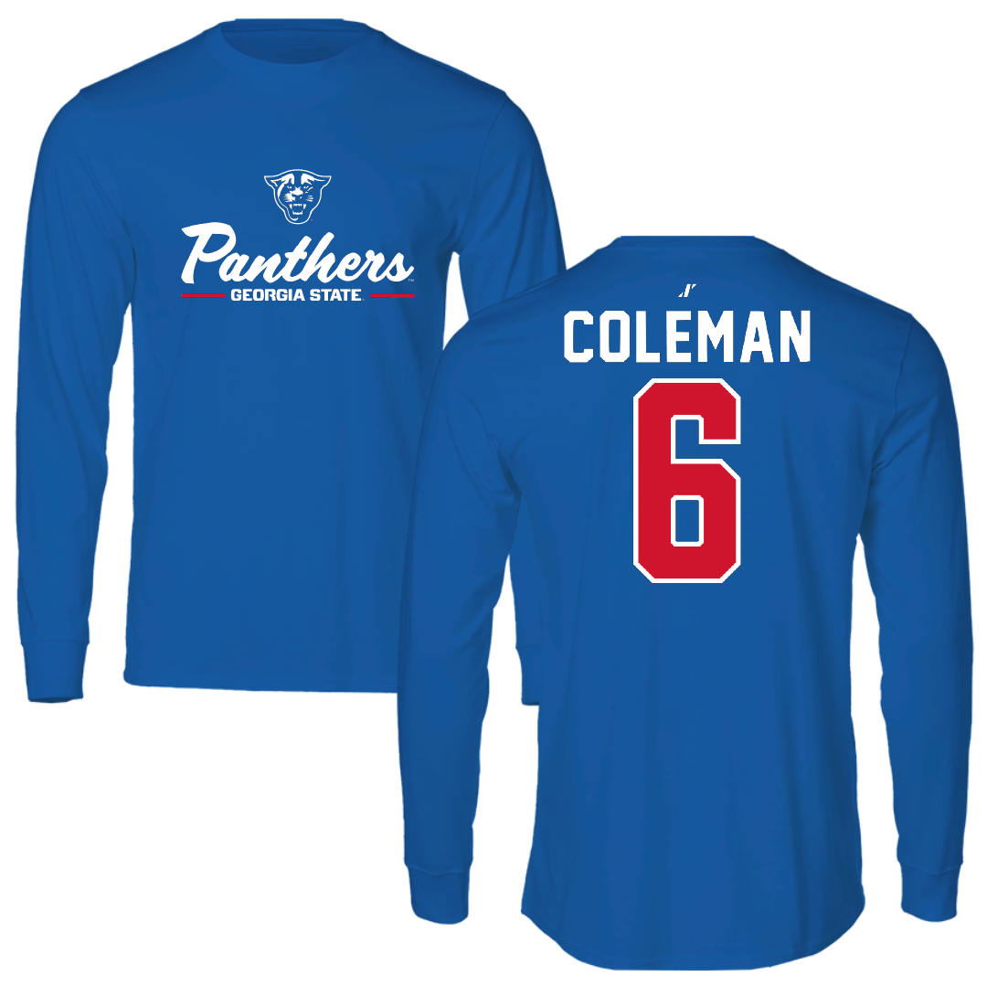 Georgia State University Basketball Blue General Long Sleeve - #6 Brevyn Coleman