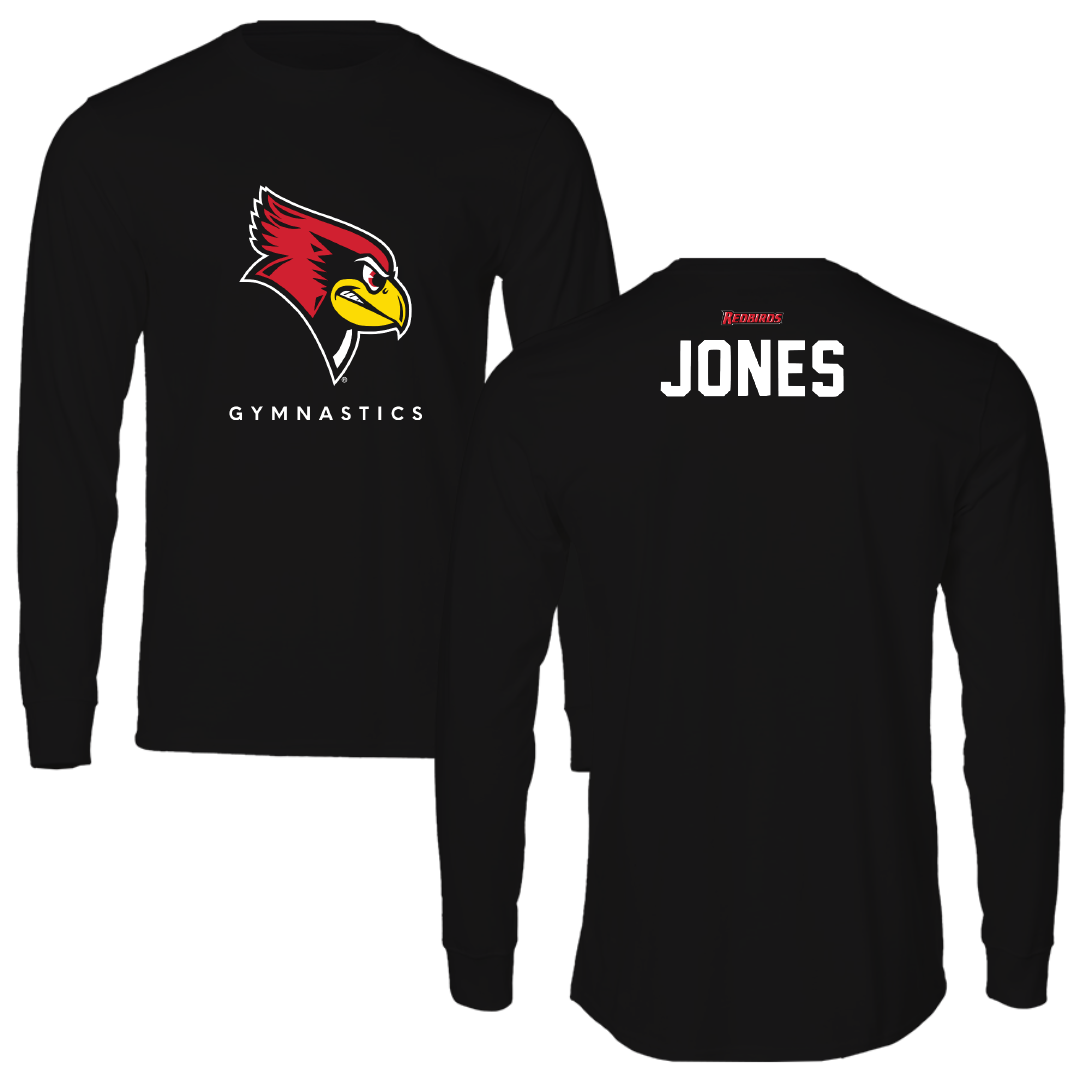Illinois State University Gymnastics Black Mascot Long Sleeve - Jaly Jones